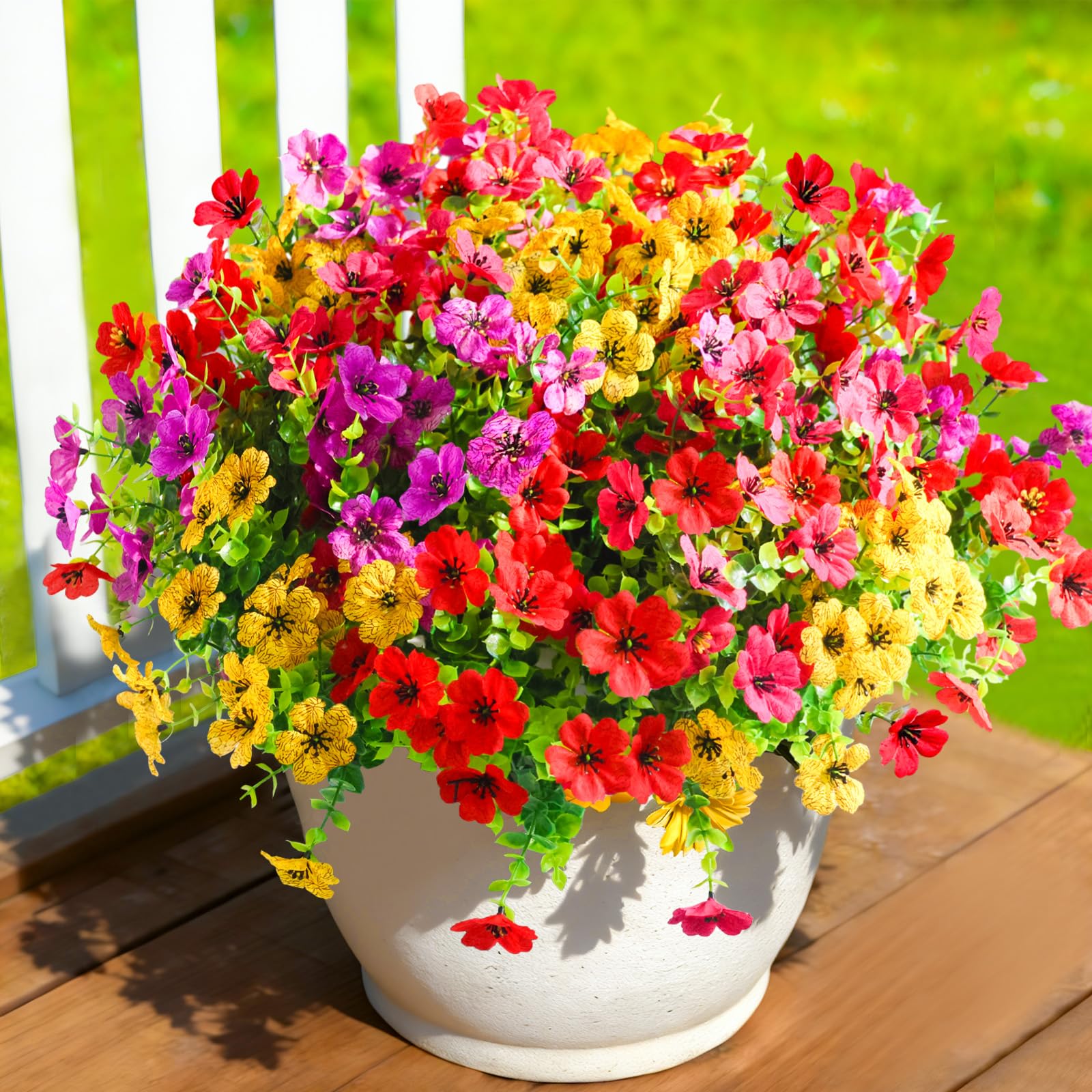 Amazon.com: Cherica 12 Pcs Artificial Flowers for Outdoors, Fake